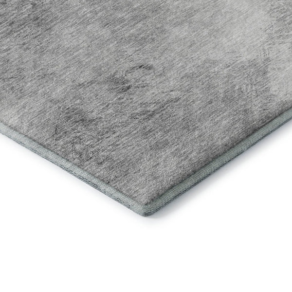 HomeRoots 10' Silver and Gray Abstract Washable Area Rug - UV Protected, Soft, Durable, Perfect for Any Space! 650530
