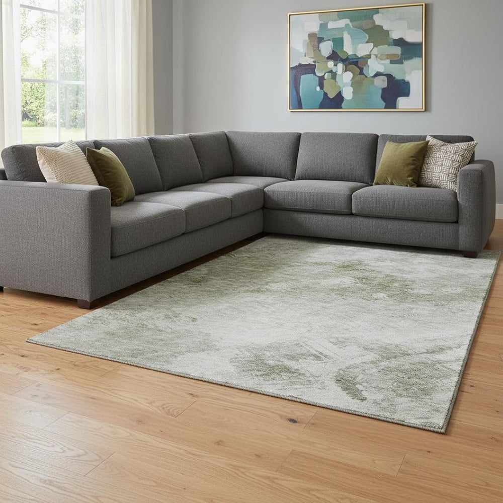 HomeRoots 9' X 12' Modern Abstract Washable Area Rug - UV Protected, Stain Resistant, Perfect for Homes! 650541