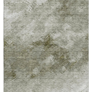 HomeRoots 10' X 14' Contemporary Taupe Ivory Gray Abstract Area Rug - Washable, UV Protected & Pet Friendly! 650542