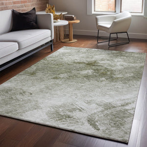 HomeRoots 10' X 14' Contemporary Taupe Ivory Gray Abstract Area Rug - Washable, UV Protected & Pet Friendly! 650542