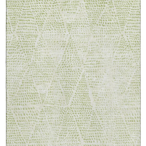 HomeRoots 8' X 10' Artichoke Green & Ivory Diamond Area Rug - Durable, Washable, UV-Protected for High-Traffic Areas 650546