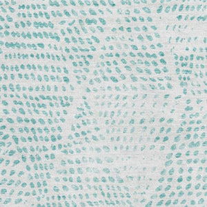 HomeRoots 8' X 10' Stylish Aqua and Ivory Diamond Washable Area Rug with UV Protection for Busy Homes 650552