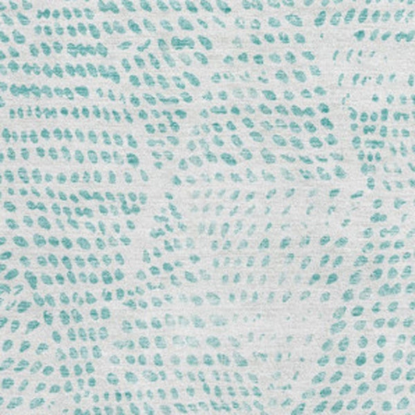 HomeRoots 8' X 10' Stylish Aqua and Ivory Diamond Washable Area Rug with UV Protection for Busy Homes 650552