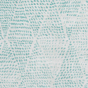 HomeRoots 10' X 14' Aqua And Ivory Diamond Washable Area Rug – Durable, UV-Protected, Stylish & Easy Care! 650554