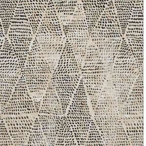 HomeRoots 5' X 8' Beige and Ivory Diamond Area Rug – Washable, Stain Resistant, UV Protected for Active Homes 650556
