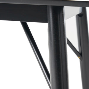 English Elm Dining Table for Six with Clean Minimalist Lines Ideal for Modern and Scandinavian Spaces 65056.00BLK