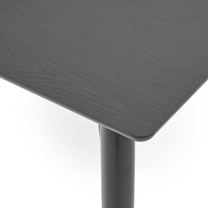 English Elm Dining Table for Six with Clean Minimalist Lines Ideal for Modern and Scandinavian Spaces 65056.00BLK