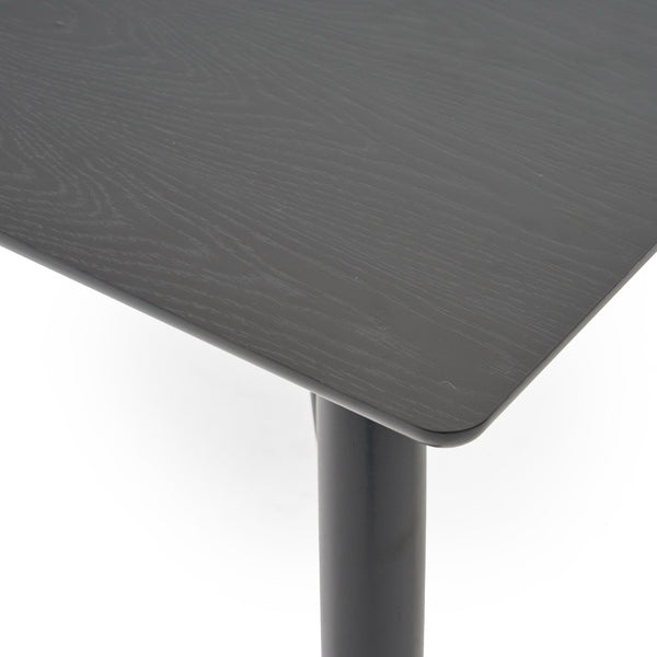English Elm Dining Table for Six with Clean Minimalist Lines Ideal for Modern and Scandinavian Spaces 65056.00BLK