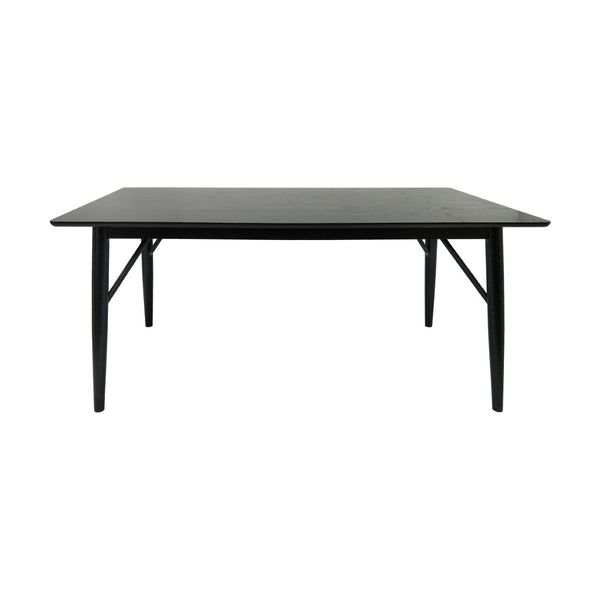 English Elm Dining Table for Six with Clean Minimalist Lines Ideal for Modern and Scandinavian Spaces 65056.00BLK