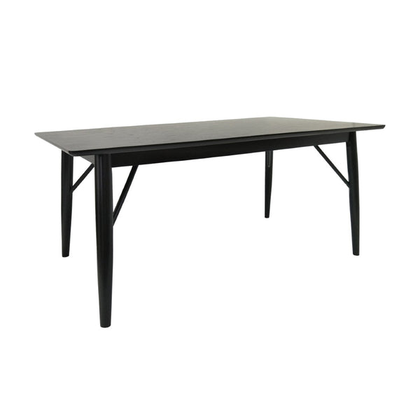 English Elm Dining Table for Six with Clean Minimalist Lines Ideal for Modern and Scandinavian Spaces 65056.00BLK
