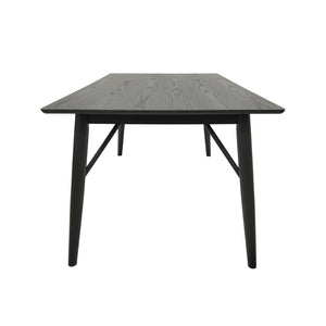 English Elm Dining Table for Six with Clean Minimalist Lines Ideal for Modern and Scandinavian Spaces 65056.00BLK