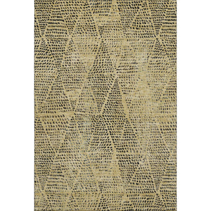 HomeRoots 5' X 8' Gold & Charcoal Diamond Area Rug - Washable, UV Protected, Stain Resistant for Busy Homes 650568