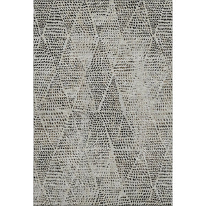 HomeRoots 8' X 10' Gray and Black Diamond Area Rug – Washable, UV Protected, Stain Resistant for Busy Homes 650576