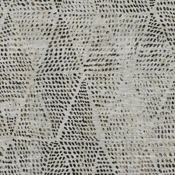 HomeRoots 8' X 10' Gray and Black Diamond Area Rug – Washable, UV Protected, Stain Resistant for Busy Homes 650576