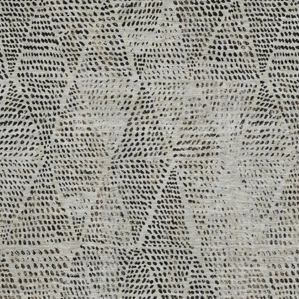 HomeRoots 8' X 10' Gray and Black Diamond Area Rug – Washable, UV Protected, Stain Resistant for Busy Homes 650576