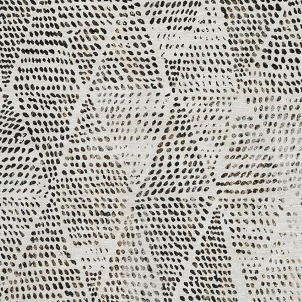 HomeRoots 5' X 8' Ivory & Charcoal Diamond Washable Area Rug – Durable, UV-Protected, Family-Friendly Style! 650580
