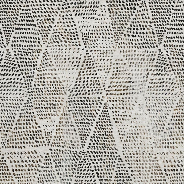 HomeRoots 5' X 8' Ivory & Charcoal Diamond Washable Area Rug – Durable, UV-Protected, Family-Friendly Style! 650580