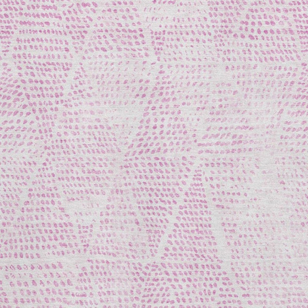 HomeRoots 5' X 8' Pink And Ivory Diamond Area Rug - Stylish, Washable, UV-Protected, Perfect for High Traffic Areas 650586