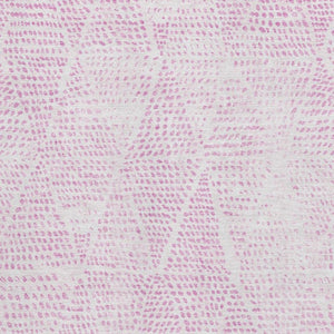HomeRoots 9' X 12' Pink and Ivory Diamond Area Rug - Washable, UV-Protected, Stylish and Durable for Any Space 650589