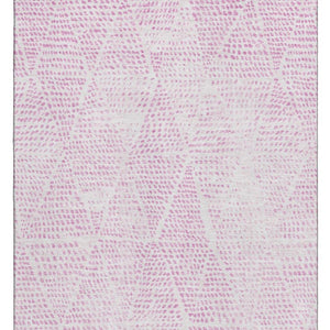 HomeRoots 10' X 14' Pink and Ivory Diamond Area Rug - Stylish, Washable, Durable with UV Protection for Homes 650590