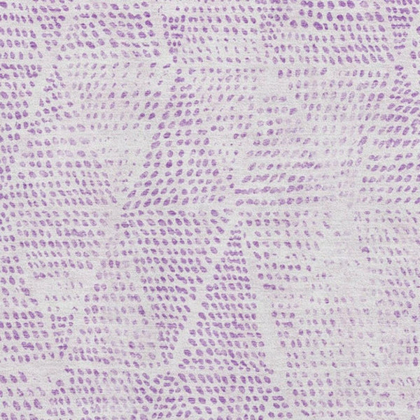 HomeRoots 9' X 12' Stylish Purple and Ivory Diamond Washable Area Rug with UV Protection for Busy Homes 650595