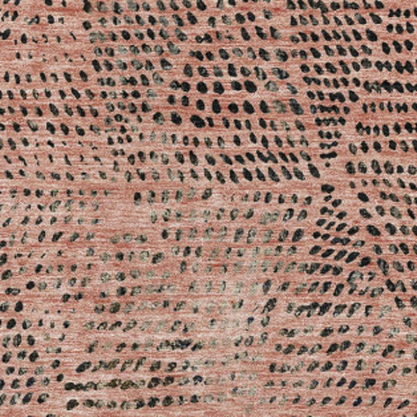 HomeRoots 10' X 14' Salmon & Charcoal Diamond Area Rug - Washable, UV-Protected, Stain-Resistant Design! 650608