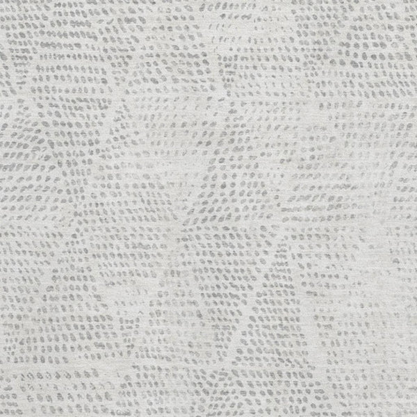 HomeRoots 8' X 10' Elegant Silver and Ivory Diamond Area Rug - Washable, UV Protected, Durable & Stylish! 650612