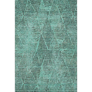 HomeRoots 5' X 8' Teal & Charcoal Diamond Area Rug – Stylish, Stain-Resistant, UV-Protected for High-Traffic Spaces 650616