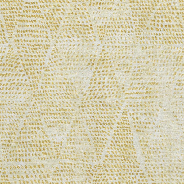 HomeRoots 9' X 12' Wheat And Ivory Diamond Area Rug - Durable, Stain-Resistant, UV Protected for Busy Homes 650625
