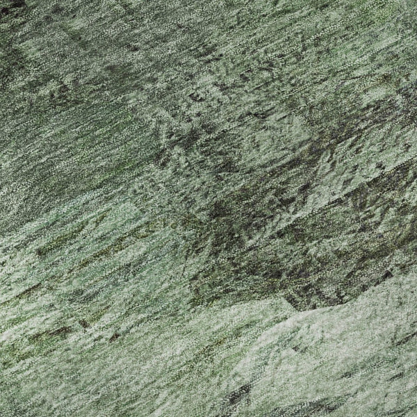 HomeRoots 8' X 10' Modern Green Brown Ivory Abstract Area Rug - Washable, UV Protected, Durable & Stylish! 650636
