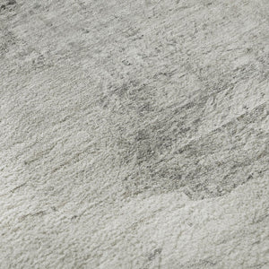 HomeRoots 8' X 10' Silver & Gray Abstract Washable Area Rug - Durable, UV-Protected, Ideal for High-Traffic Homes 650642