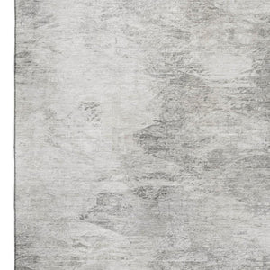 HomeRoots 10' X 14' Silver and Gray Washable Area Rug with UV Protection – Modern Abstract Design for Homes 650644