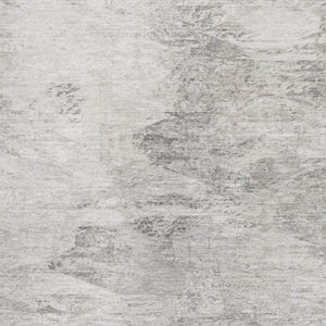 HomeRoots 10' X 14' Silver and Gray Washable Area Rug with UV Protection – Modern Abstract Design for Homes 650644