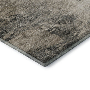 HomeRoots 9' Taupe and Gray Abstract Washable Area Rug - UV Protected, Stain Resistant, Perfect for High-Traffic Areas 650649