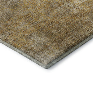HomeRoots 8' X 10' Beige & Ivory Abstract Area Rug - Washable, UV Protected, Kid & Pet Friendly Design! 650654