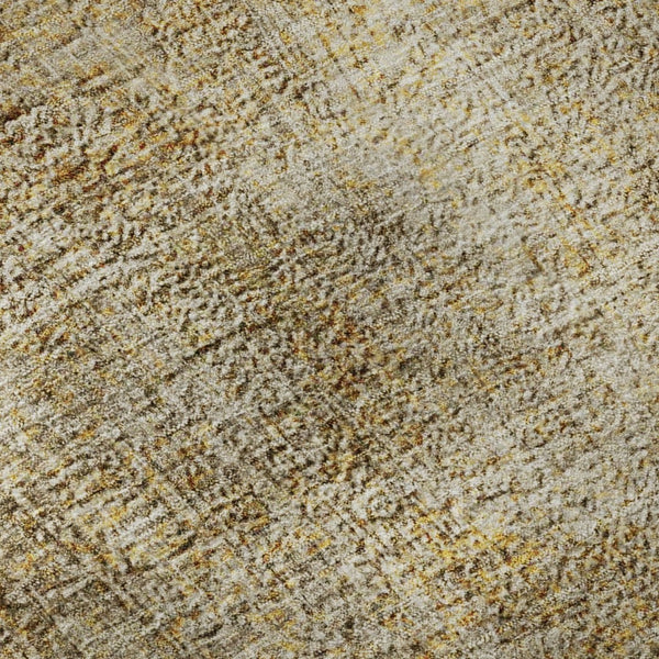 HomeRoots 8' X 10' Beige & Ivory Abstract Area Rug - Washable, UV Protected, Kid & Pet Friendly Design! 650654