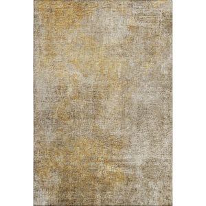 HomeRoots 9' X 12' Washable Beige and Ivory Abstract Area Rug with UV Protection for High-Traffic Spaces 650655