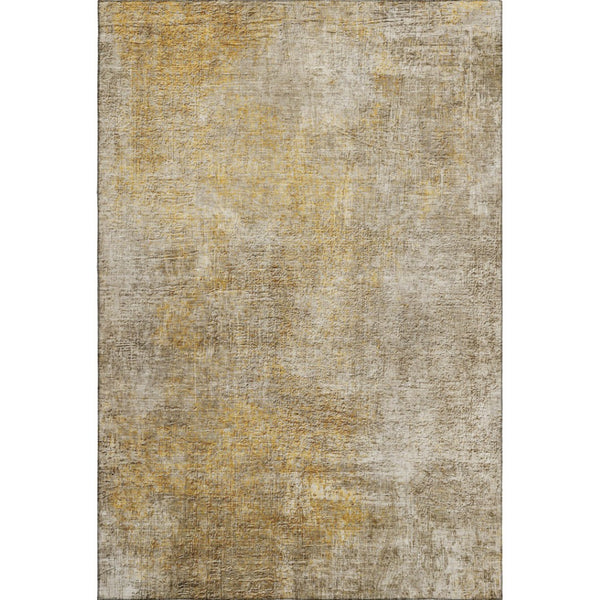 HomeRoots 10' X 14' Washable Beige & Ivory Abstract Area Rug with UV Protection - Perfect for Busy Homes! 650656