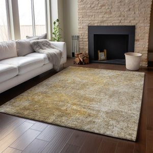 HomeRoots 10' X 14' Washable Beige & Ivory Abstract Area Rug with UV Protection - Perfect for Busy Homes! 650656