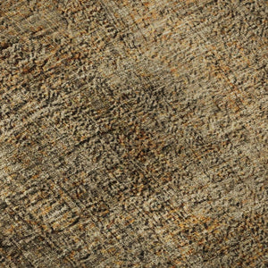 HomeRoots 8' Brown and Beige Abstract Washable Round Rug – Durable, Stylish, UV-Protected for Modern Living Spaces 650659