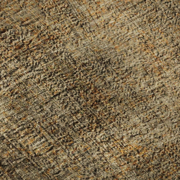 HomeRoots 8' Brown and Beige Abstract Washable Round Rug – Durable, Stylish, UV-Protected for Modern Living Spaces 650659