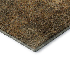 HomeRoots 8' x 10' Brown and Beige Abstract Area Rug - Washable, UV Protected, Stain-Resistant Design for Homes 650660