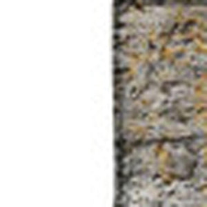 HomeRoots 5' X 8' Gray and Copper Abstract Washable Area Rug - Durable, Stylish, Stain-Resistant, UV Protected! 650664