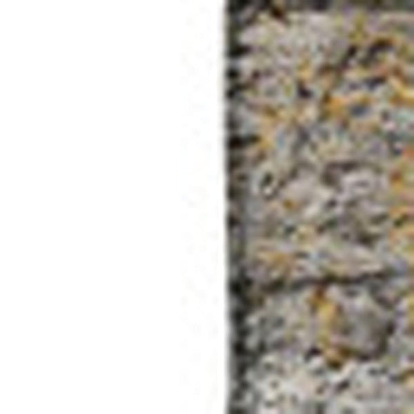 HomeRoots 5' X 8' Gray and Copper Abstract Washable Area Rug - Durable, Stylish, Stain-Resistant, UV Protected! 650664