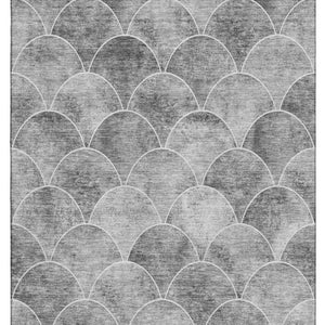 HomeRoots 5' X 8' Gray and Ivory Abstract Geometric Area Rug - Stylish, Stain Resistant, UV Protected & Durable 650688