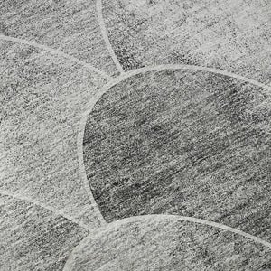 HomeRoots 9' X 12' Gray and Ivory Modern Abstract Area Rug – Washable, Stain Resistant, UV Protected & Stylish 650691