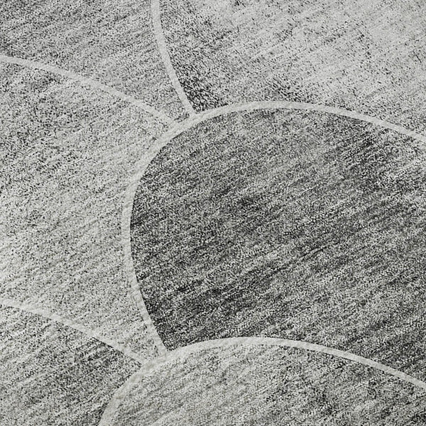 HomeRoots 9' X 12' Gray and Ivory Modern Abstract Area Rug – Washable, Stain Resistant, UV Protected & Stylish 650691