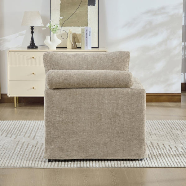 English Elm 31.69" Chenille Modular Sofa Bed with Pocketed Springs for Apartments and Studios W3189P438359