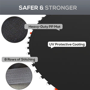 English Elm Soozier 14 Foot Round Trampoline Replacement Mat Uv Polypropylene 80 V-rings W2225P200523