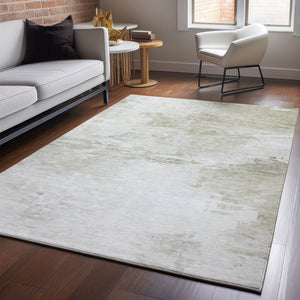 HomeRoots 8' X 10' Ivory and Gray Abstract Area Rug - Washable, Stain-Resistant, UV Protected for Durability 650732